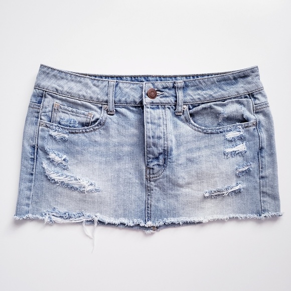 American Eagle Outfitters Dresses & Skirts - American Eagle Distressed Denim Mini Skirt